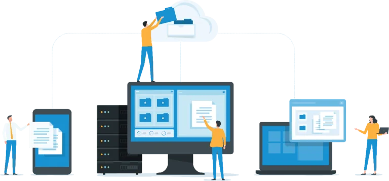 Graphic illustration of Digitalization of contracts and documents